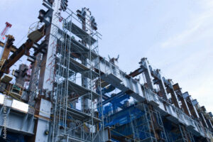 ビル建設・鉄骨（写真）